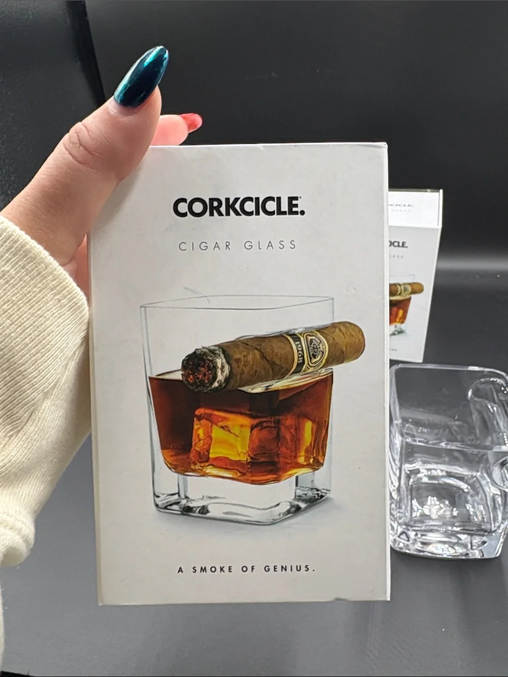 Corkcicle Clear Glass Cigar Whiskey Tumblers - Set of 2